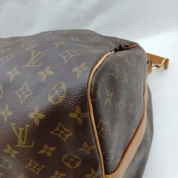 LOUIS VUITTON KEEPALL 60 BANDOULIERE TRAVEL BAG MONOGRAM - Picture 6 of 12